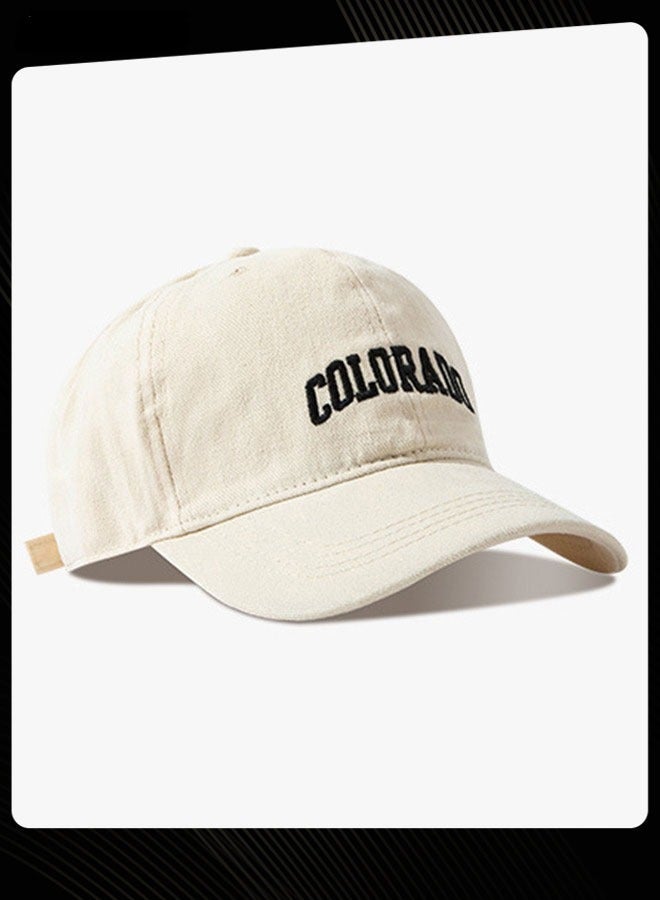 Joychic قبعة بيسبول نسائية متعددة الاستخدامات من النسخة الكورية قابلة للتنفس ربيعية صيفية خريفية قابلة للتعديل لحماية من الشمس ذات حافة مناسبة للرياضات الخارجية اليومية بيضاء - Image 3