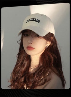 Joychic Korean Version Versatile Women Breathable Baseball Cap Spring Summer Autumn Adjustable Sun Protection Peaked Cap Suitable for Daily Outdoor Sports White  - Image 1