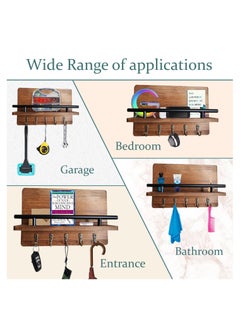 VIXEL 30x20 cm Wooden Decorative Key Holder Wall Mounted Entryway Organizer with 5 Hooks for Home Office - pzsku/Z8725C90A3DEE2B131A9AZ/45/_/1684070799/601886c5-206d-4fce-9c66-c22cec551399