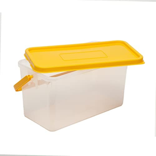 Gluman Polypropylene Pick N Carry Multipurpose Storage Box With Lid (3.3 Litre) | Dishwasher Safe | Freezer Safe | 100% Food Grade | Recyclable (Yellow) - Image 2