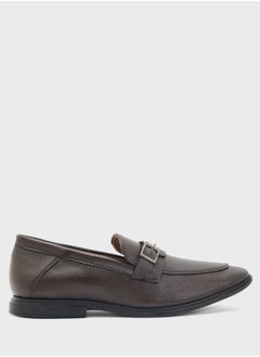 Robert Wood Buckle Detail Formal Slip Ons  - Image 1