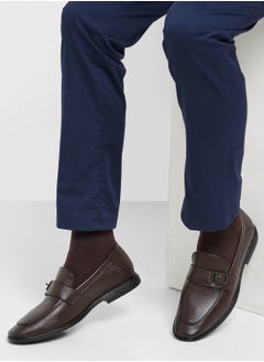 Robert Wood Buckle Detail Formal Slip Ons  - Image 5