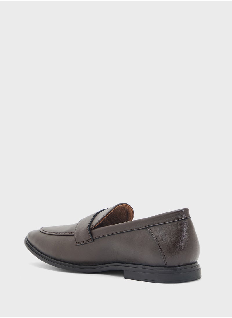 Robert Wood Buckle Detail Formal Slip Ons  - Image 2