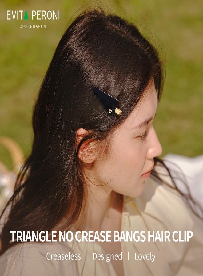 EVITA PERONI Creaseless Hair Clips for Women Colorful No Crease No Band Hair Clip for Makeup Flat Hair Clip for Hair Styling Salon Hair Dressing Bangs, Bright Black - Image 3