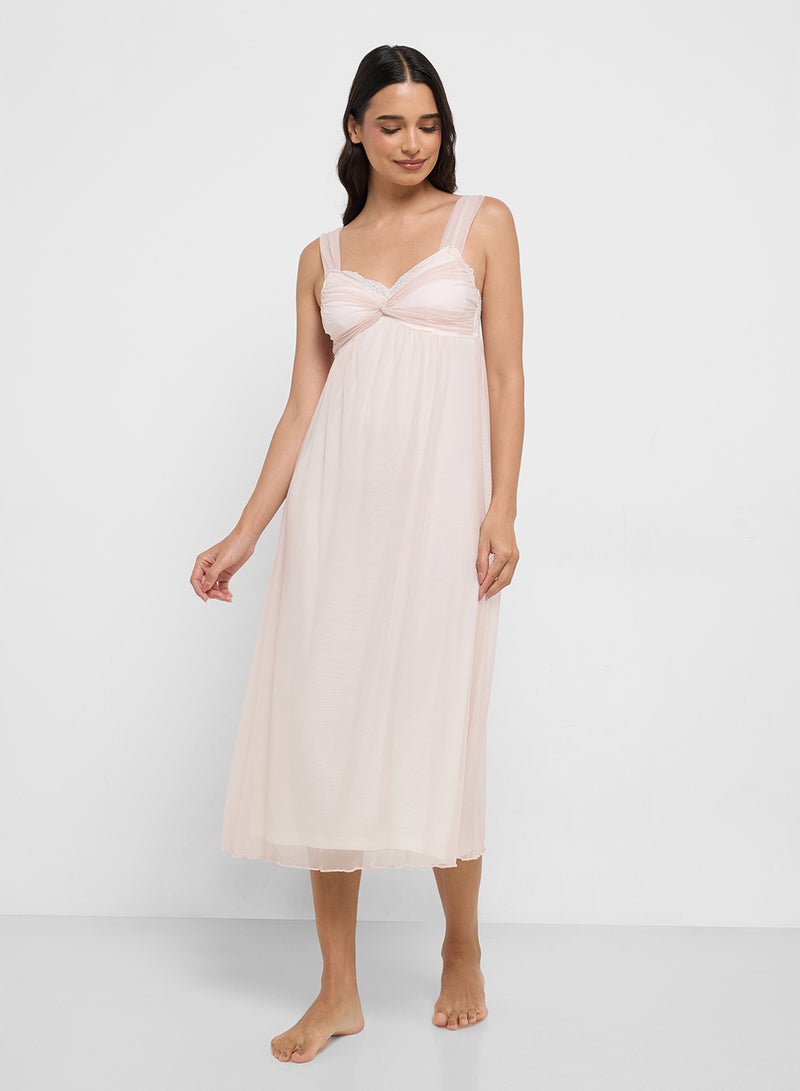 ELLA Nighdress With Lace Trims  - Image 1