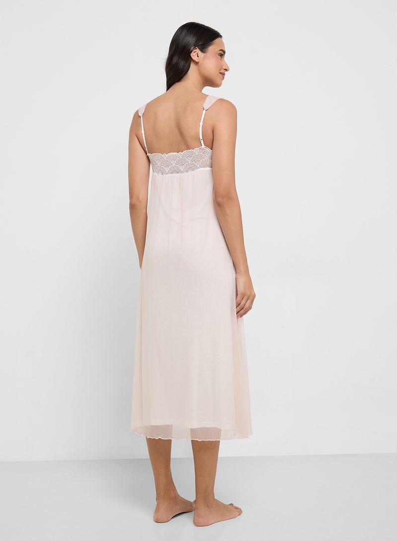 ELLA Nighdress With Lace Trims  - Image 2
