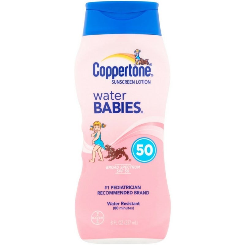 Coppertone WaterBabies Sunscreen Lotion SPF 50 8 oz