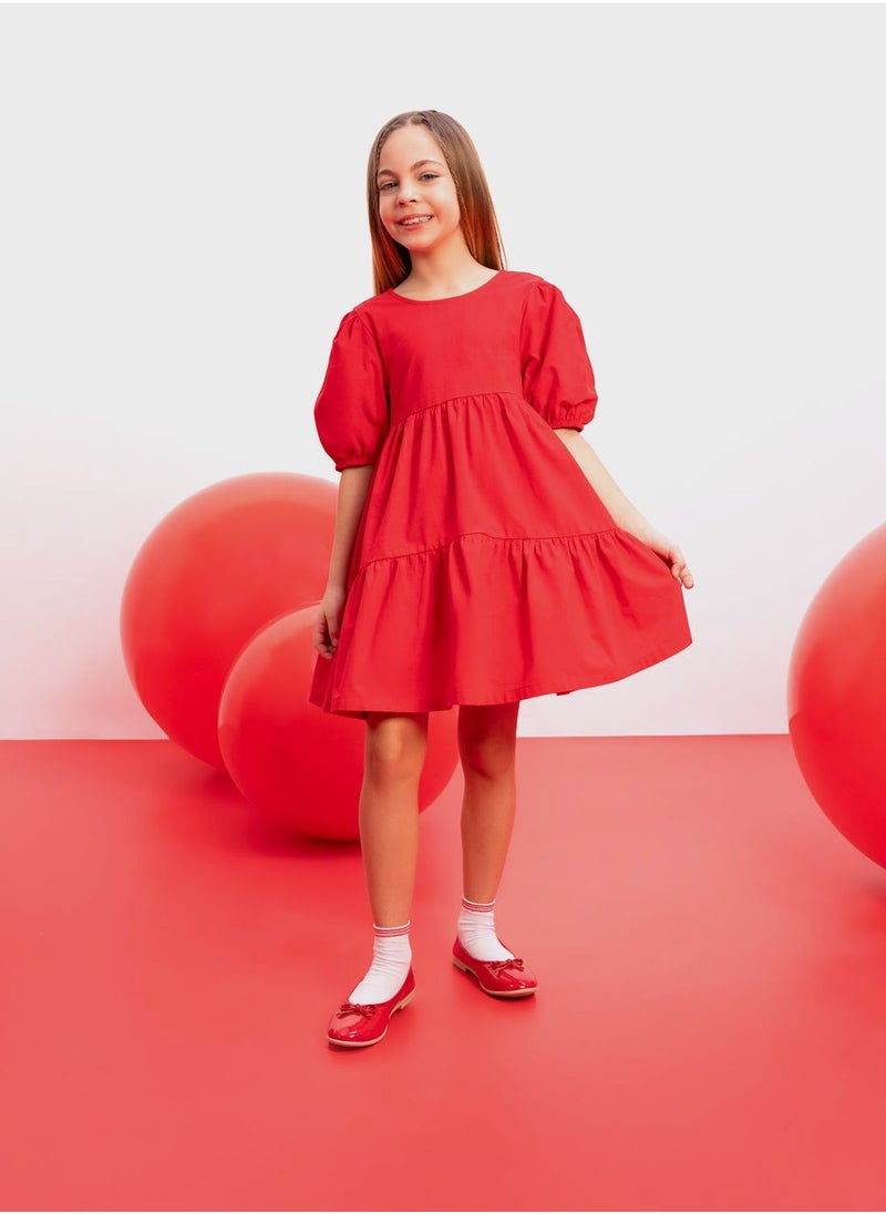 DeFacto - Regular Fit Cotton Woven Dress - Image 1