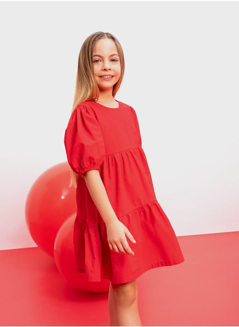 DeFacto - Regular Fit Cotton Woven Dress - Image 1