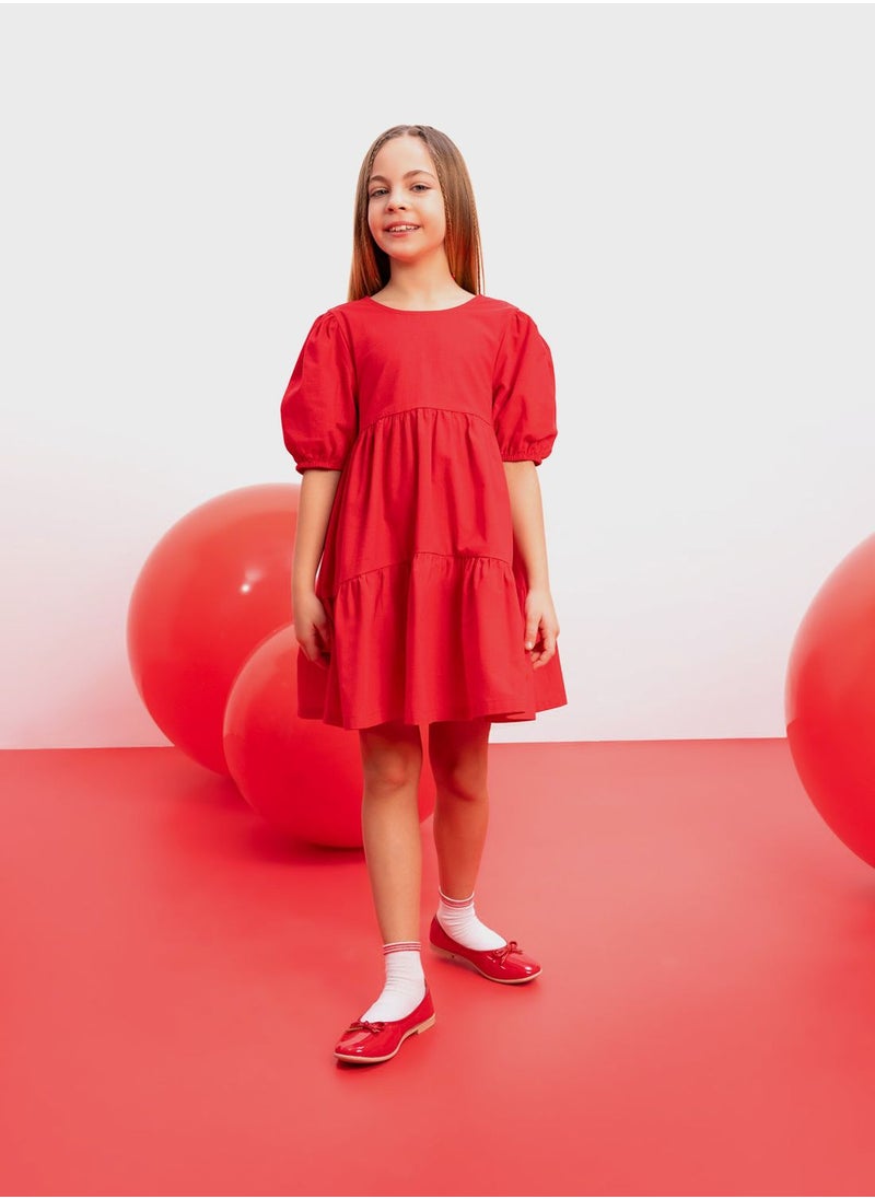 DeFacto - Regular Fit Cotton Woven Dress - Image 1