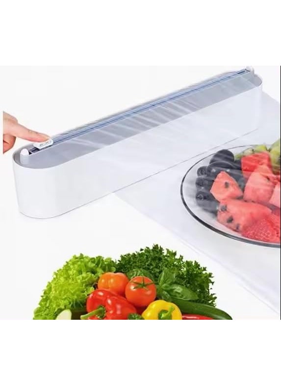 SGMSC SGMSC Plastic Wrap Food Foil Holder Cutter Dispenser Pack of 1  - Image 2