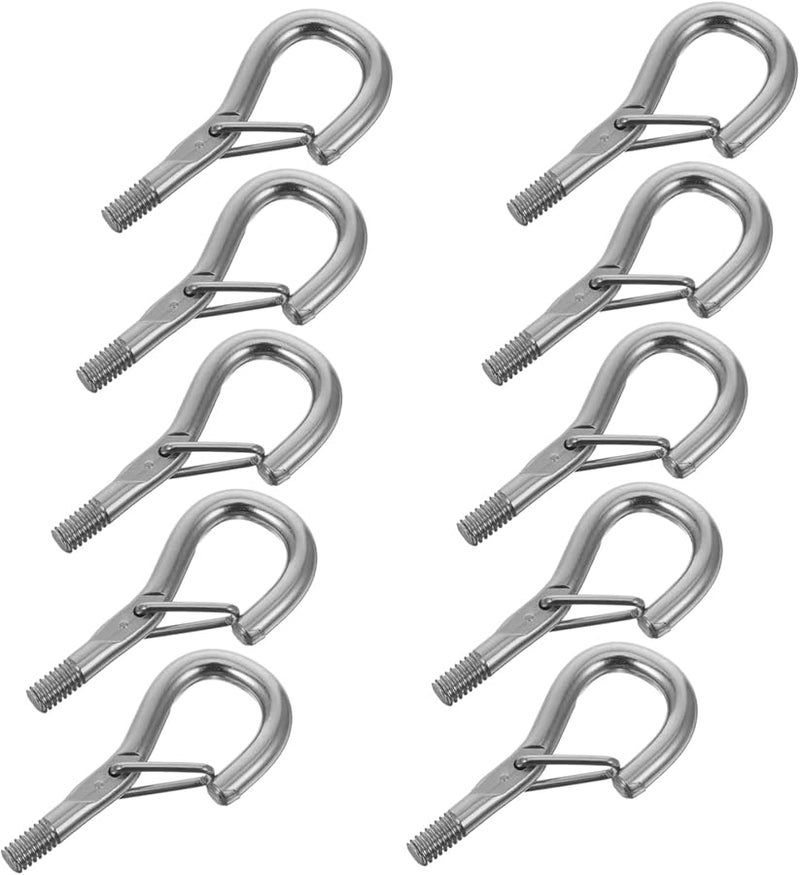 خطافات براغي ثقيلة 10 قطع مع مشبك أمان للتعليق الخارجي للنباتات وأضواء الخيط - Image 2