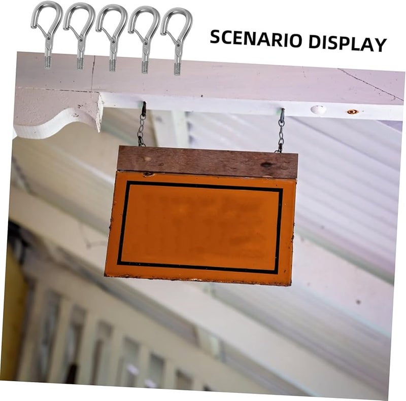 خطافات براغي ثقيلة 10 قطع مع مشبك أمان للتعليق الخارجي للنباتات وأضواء الخيط - Image 4