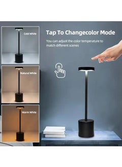Generic Touch table lamp LED table lamp Rechargeable desk light Modern home decor Three color options lamp Light fixture Bedroom lamp "Modern Touch Table Lamp: Light Fixture for Any Space with Three Colors" "LED Table Lamp with Touch Control: White, Natural, and Yellow Lighting" "Rechargeable USB Table Lamp: Stylish Light Fixture for Any Room" "Illuminate Your Space: Modern Table Lamp Perfect for Bedrooms and More"  - Image 1