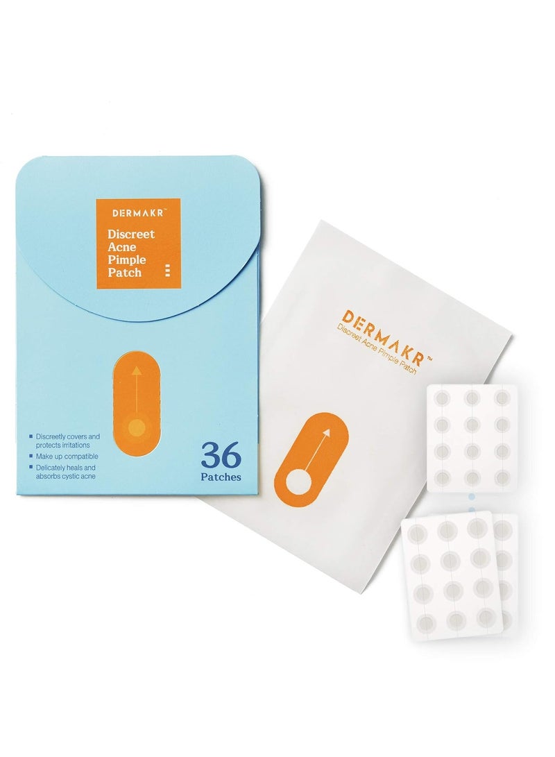 DERMAKR Discreet Acne Pimple Patch | Spot Cover & Treatment Solution Cystic Acne & Pimple | Hydrocolloid Facial Stickers | Waterproof Patches Invisibly Cover Pimples  - Image 1
