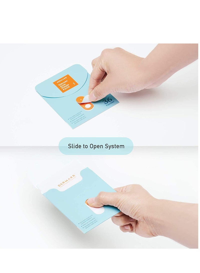 DERMAKR Discreet Acne Pimple Patch | Spot Cover & Treatment Solution Cystic Acne & Pimple | Hydrocolloid Facial Stickers | Waterproof Patches Invisibly Cover Pimples  - Image 3