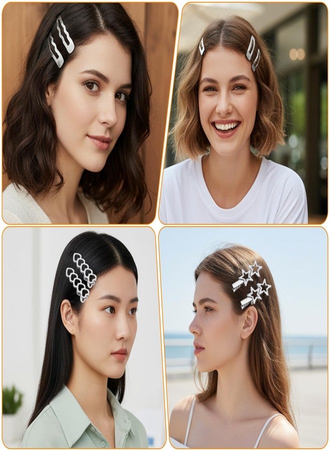 RupeeRise 16PCS Silver Star Hair Clips, Y2K Accessories Set for Emo Goth Style, Starry Hairpins for Daily Use and Parties - Image 5