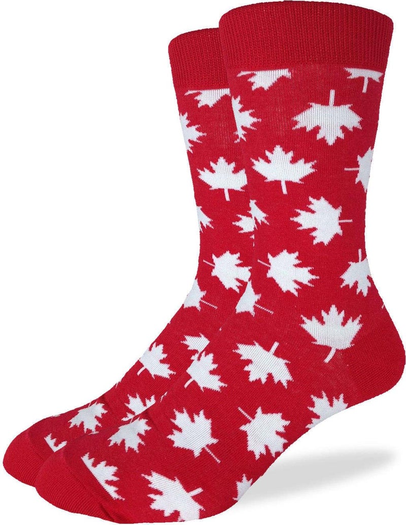 Good Luck Sock Men's Canada Maple Leaf Crew Socks,Large (Shoe size 7-12),Red - Image 3