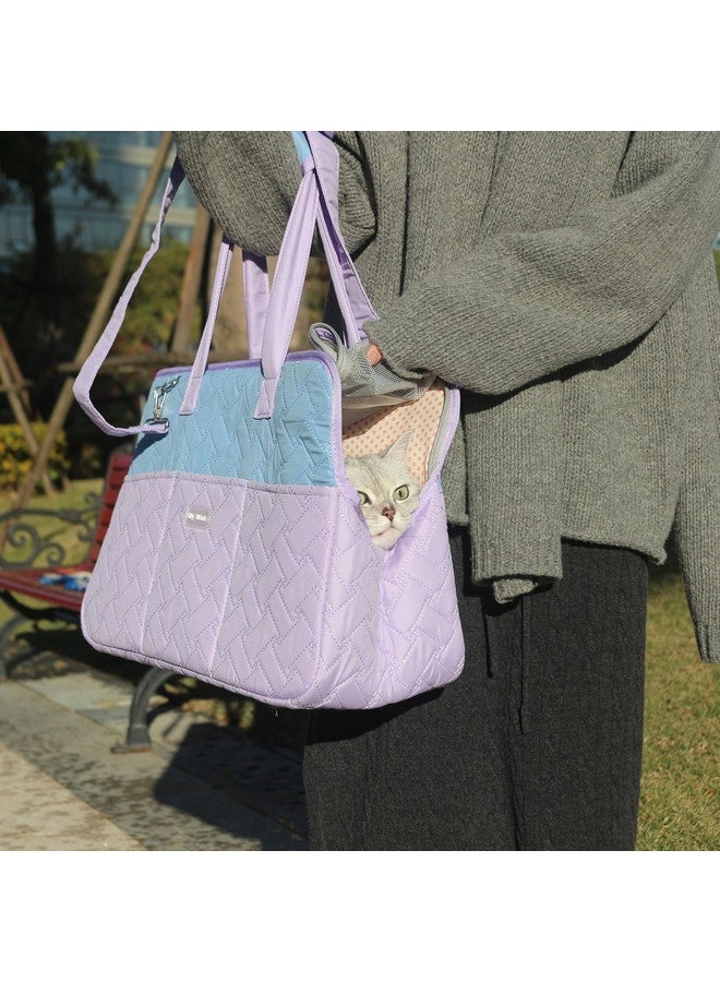 Filly Wink Dog Carrier Purse 3-in-1 Purple & Blue Pet Travel Bag for Small Dogs & Cats - Handheld, Crossbody, & Shoulder Carry with 4 Extra Front and Sided Storage Pockets Soft, Comfortable, Perfect for Travel - Image 2