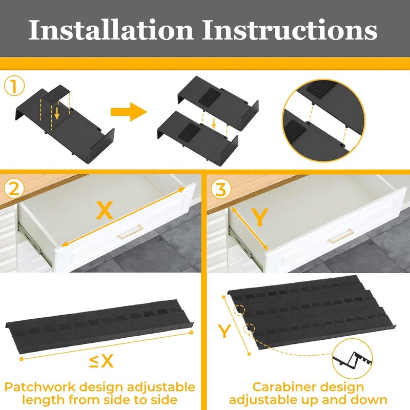 Famhap Store Spice Drawer Organizer, 36PCS Interlocking Expandable Seasoning Rack Tray Insert for Kitchen Drawers, Spice Rack Drawer for Spice Jars - Image 3