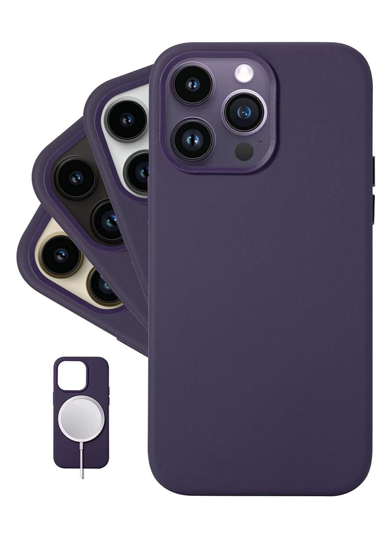 Classic - (for iPhone 14 Pro Max) - European Nappa Leather Case - Smoothen and Soften Over Time - Compatible with Magsafe - Image 1