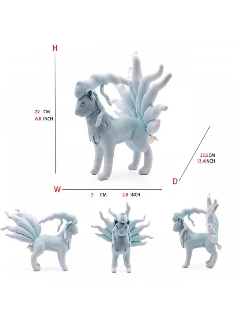 Bluejw 1-Piece Pocket Monsters Figure Ninetales Plush Toys 22cm - Image 4