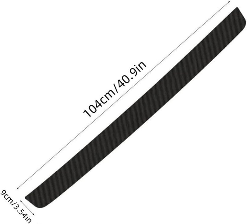Rear Bumper Guard Compatible with Ford F-350 2017-2022 2023-2025 Carbon Fiber Trunk Scuff Plate Protector Rear Sill Guard Scratch Resistant Tailgate Entry Cover - Image 2