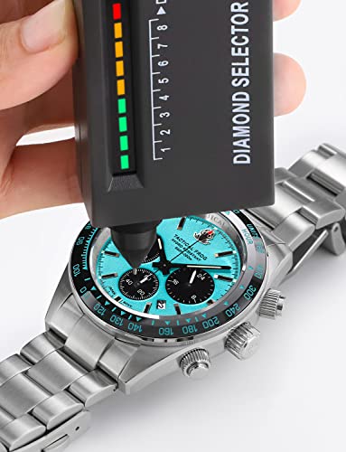 TACTICAL FROG Watch for Men 41mm Panda Chronograph VS75A Solar Quartz Movement Watches Sapphire C3 Luminous 200M Waterproof, Blue - Image 3