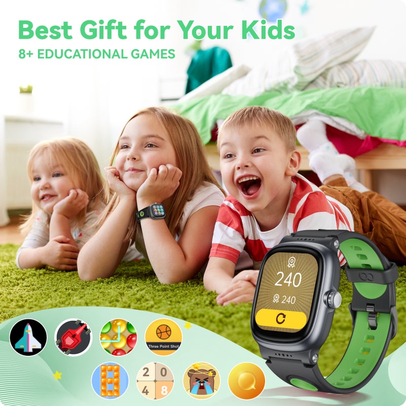 anyloop ALK1 Kids Smartwatch Boys Girls Smartwatch with Sleep | Health | Activity Tracker | Games | Alarm Clock IP68 Waterproof Kids Fitness Watch with Pedometer Family Account Toy Gift for 4-16 Years Olds - Image 3