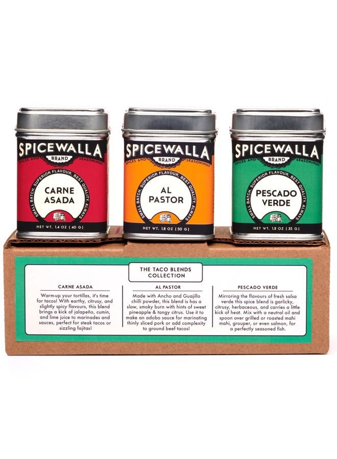 Spicewalla Taco Seasoning 3 Pack | Carne Asada, Al Pastor, Pescado Verde | Gluten Free, Non-GMO, No MSG, Gift Set - Image 2