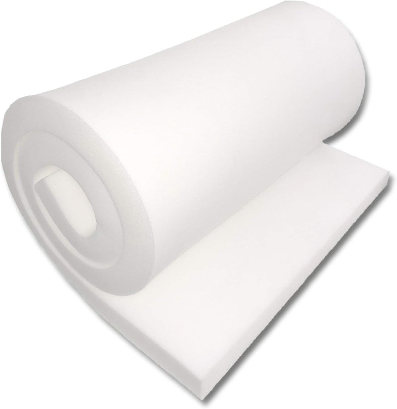 FoamTouch Upholstery Foam Cushion High Density 2" Height x 30" Width x 96" Length Made in USA - Image 1