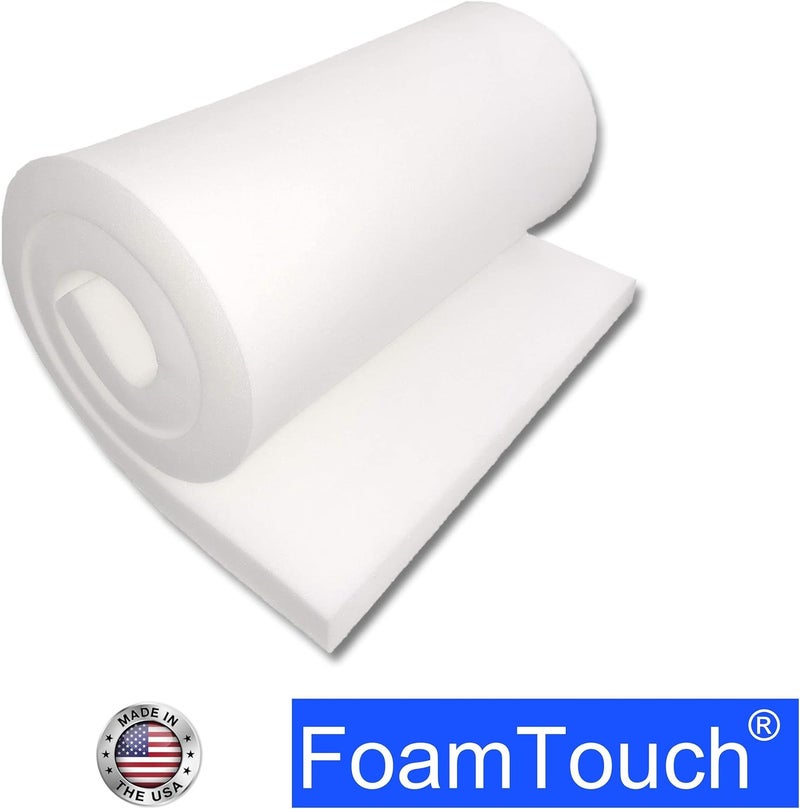 FoamTouch Upholstery Foam Cushion High Density 2" Height x 30" Width x 96" Length Made in USA - Image 2