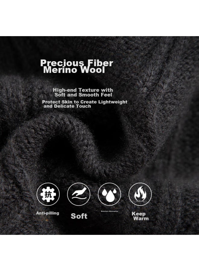 FIRS Firs Heavyweight Thick Wool Sweater For Men, Warm Comfortable Soft Autumn Winter Business Casual Pullover Base Layer  - Image 4