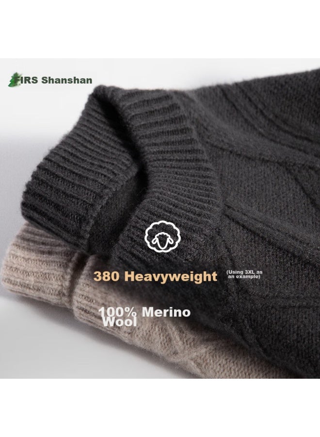 FIRS Firs Heavyweight Thick Wool Sweater For Men, Warm Comfortable Soft Autumn Winter Business Casual Pullover Base Layer  - Image 1