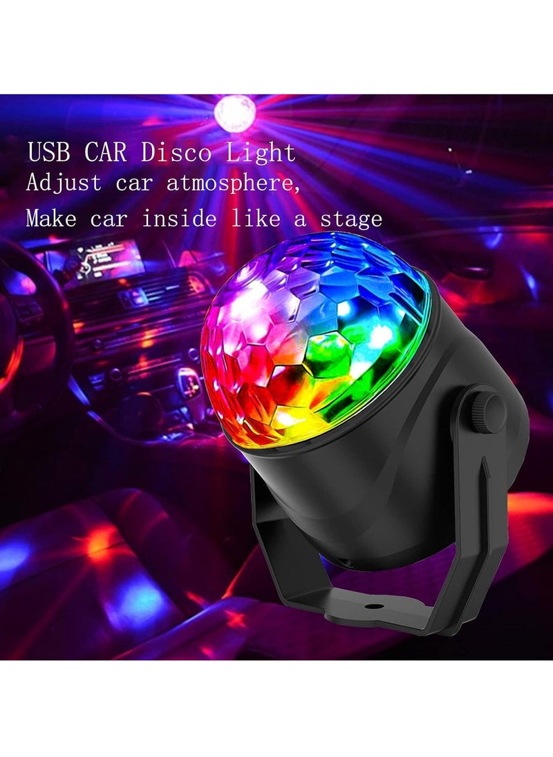 Disco Ball, 360 Degree Rotating LED Disco Lights, Durable RGB Dynamic Party Lamp, Lightweight And Portable Music Activated Disco Light For Home Party Car, (With Remote)