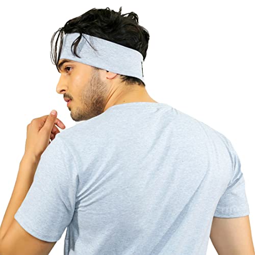 SOUL eTHICS Premium Cotton Gym, Sports, Yoga, Running, Hair, Elastic Headband for Men and Women with Non-Slip Fabric, Freesize (Light Blue) - Image 5