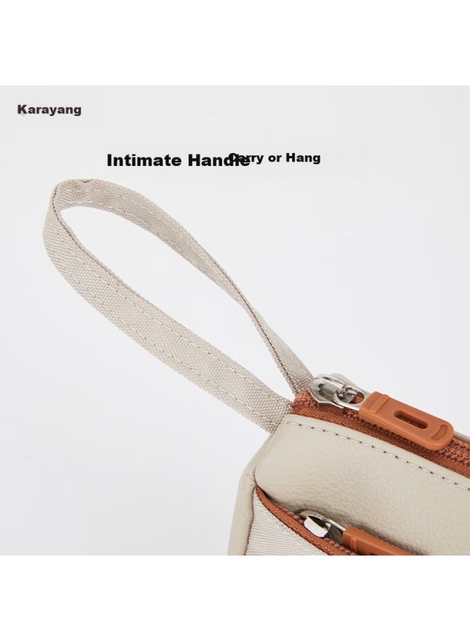 KaLay Kala·y Elementary School Student Stationery Bag Waterproof Stationery Box Men And Women Simple Multi-layer Pen Bag Lavender Purple - Image 2