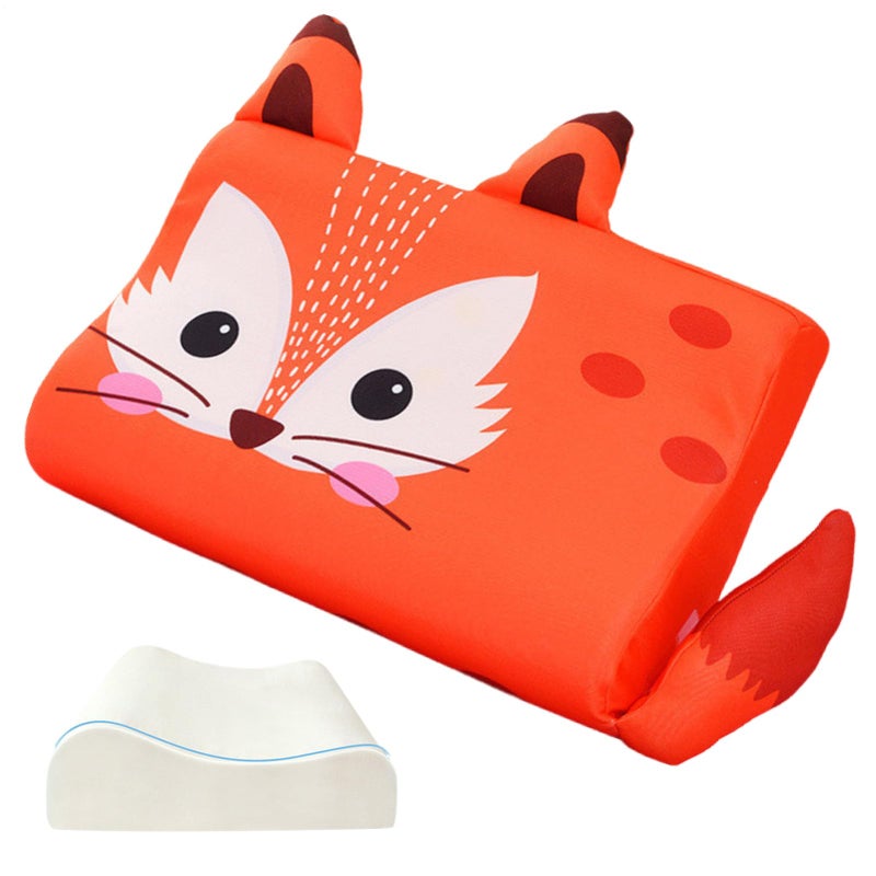Children's breathable neck pillow, cartoon animal pattern children's pillow, baby home bedroom sofa travel pillow, skin-friendly and comfortable pillow core - Image 1