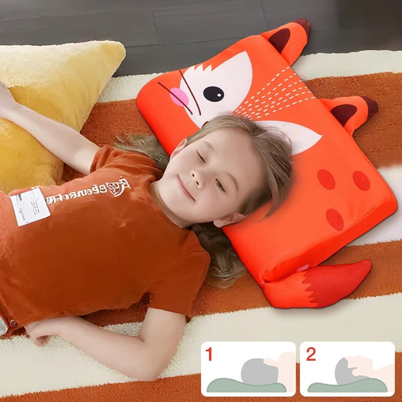 Children's breathable neck pillow, cartoon animal pattern children's pillow, baby home bedroom sofa travel pillow, skin-friendly and comfortable pillow core - Image 3