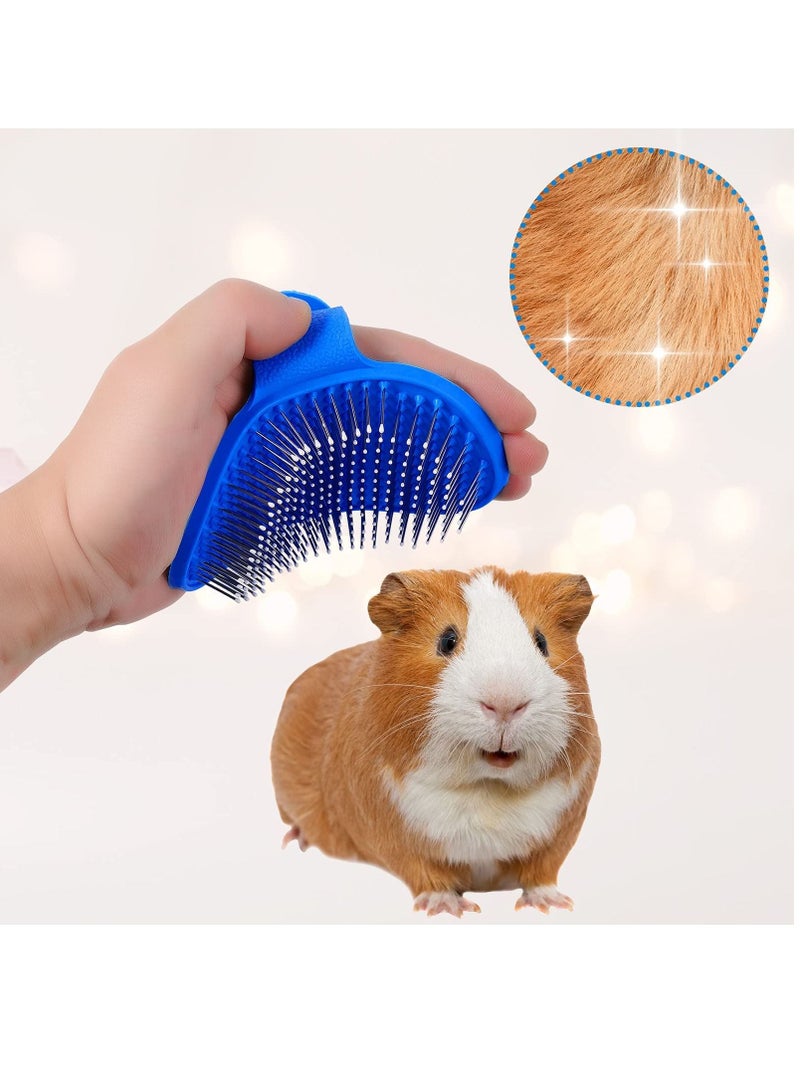 Generic 4 Pieces Rabbit Grooming Kit with Rabbit Grooming Brush Pet Hair Remover Pet Nail Clipper Pet Comb Pet Shampoo Bath Brush with Adjustable Ring Handle for Rabbit  - Image 5