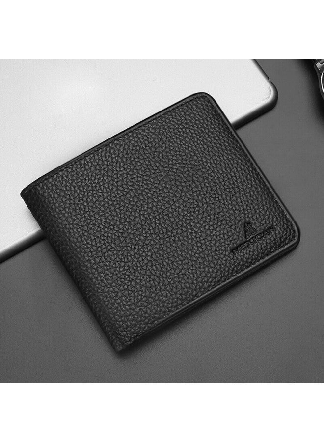 Scarecrow Wallet For Men, Genuine Top-grain Leather, Fashionable Short Wallet, Multi-card Slots, Horizontal Design, Qixi Valentine's Day Gift - Image 2