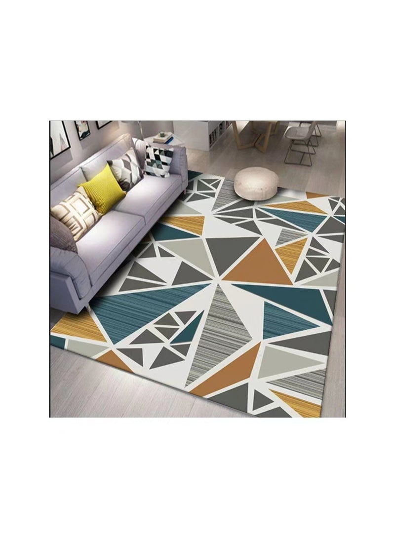 Loquat سجادة مطبوعة هندسية بسيطة من ألياف البوليستر - Image 1