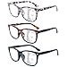 FEIVSN 3 Pack Progressive Multifocus Reading Glasses for Women Men Multifocal Readers PC Frame Fixed Hinge Eyewear 225 - Image 4