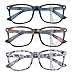FEIVSN 3 Pack Progressive Multifocus Reading Glasses for Women Men Multifocal Readers PC Frame Fixed Hinge Eyewear 225 - Image 1