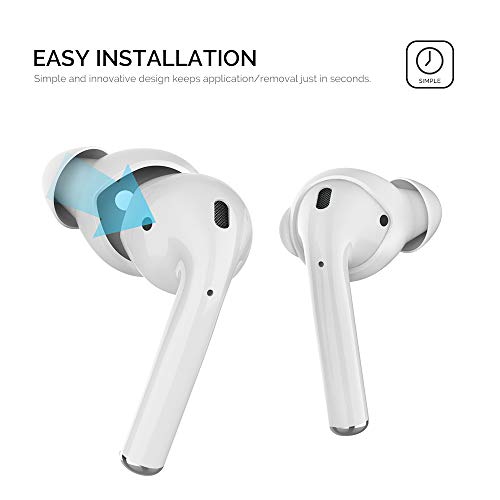 AhaStyle 3 Pairs AirPods Ear Tips Silicone Earbuds Cover [Not Fit in The Charging Case] Compatible with Apple AirPods (3 Pairs Small, White) - Image 4