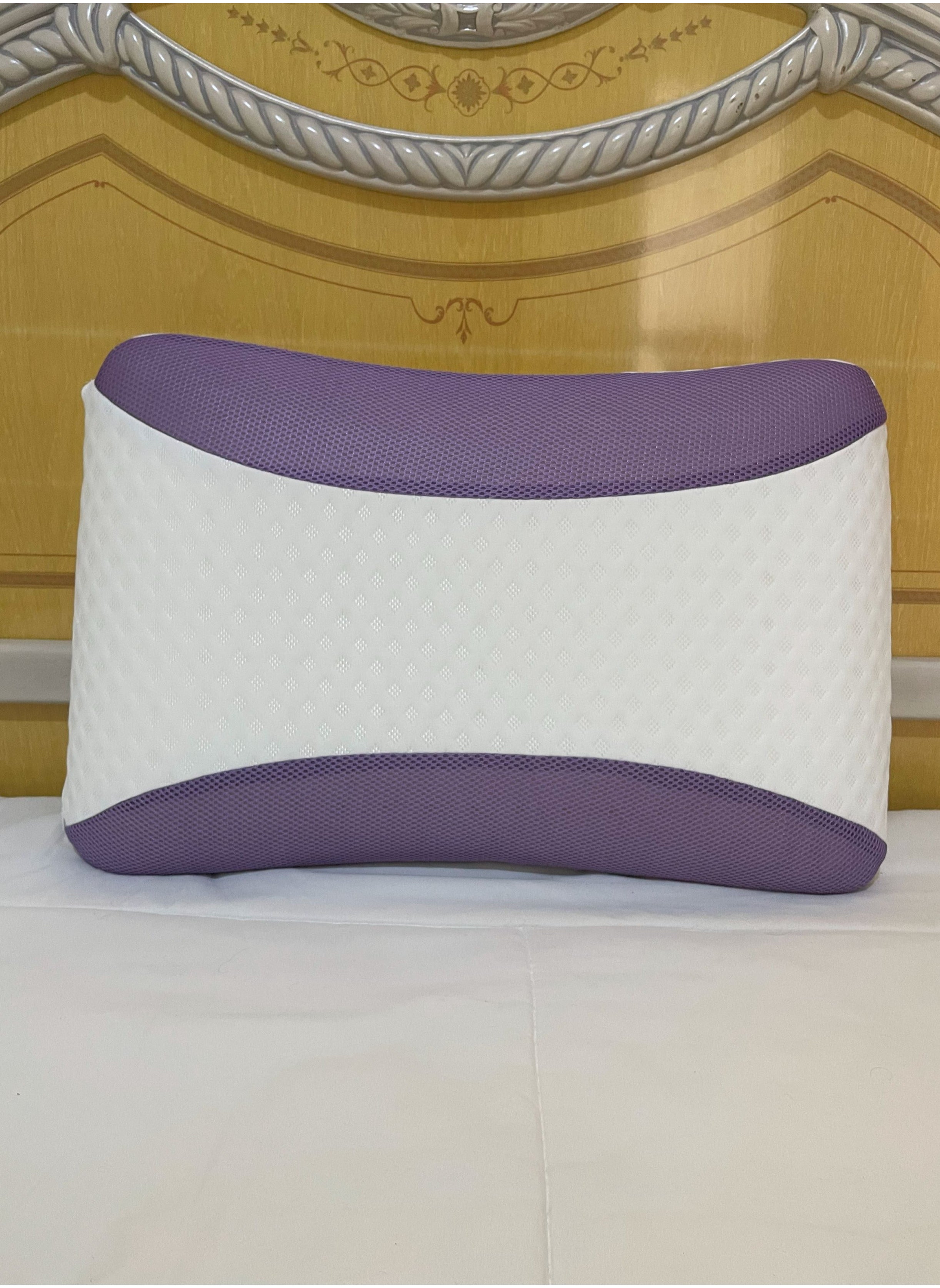 MAXQON Lavender Infused Memory Foam Pillow With Removable Cover - Hypoallergenic & Breathabler - 60x40x12cm 