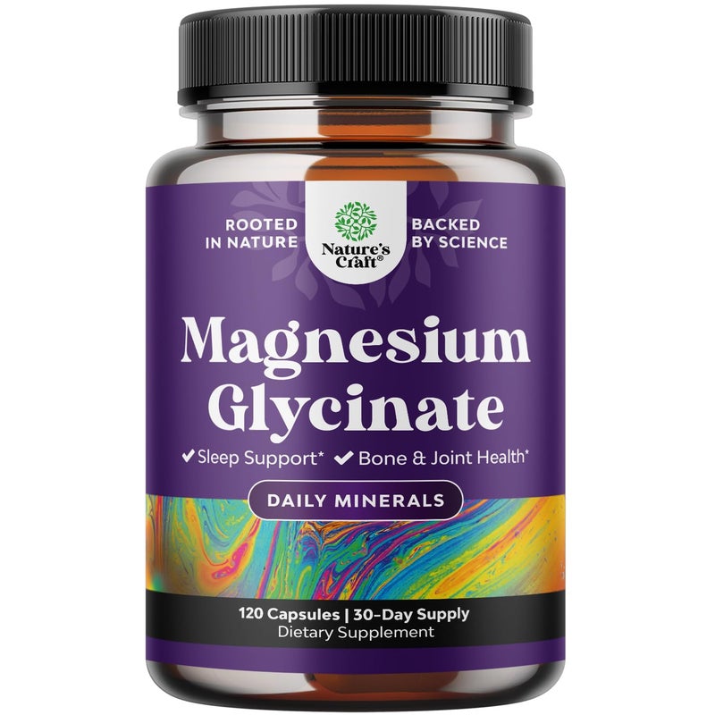 Pure Magnesium Glycinate 400mg Per Serving Vegan High Absorption Chelated Magnesium Capsules for Women Men 400mg for Mood Sleep and Relaxation Support 30 Servings