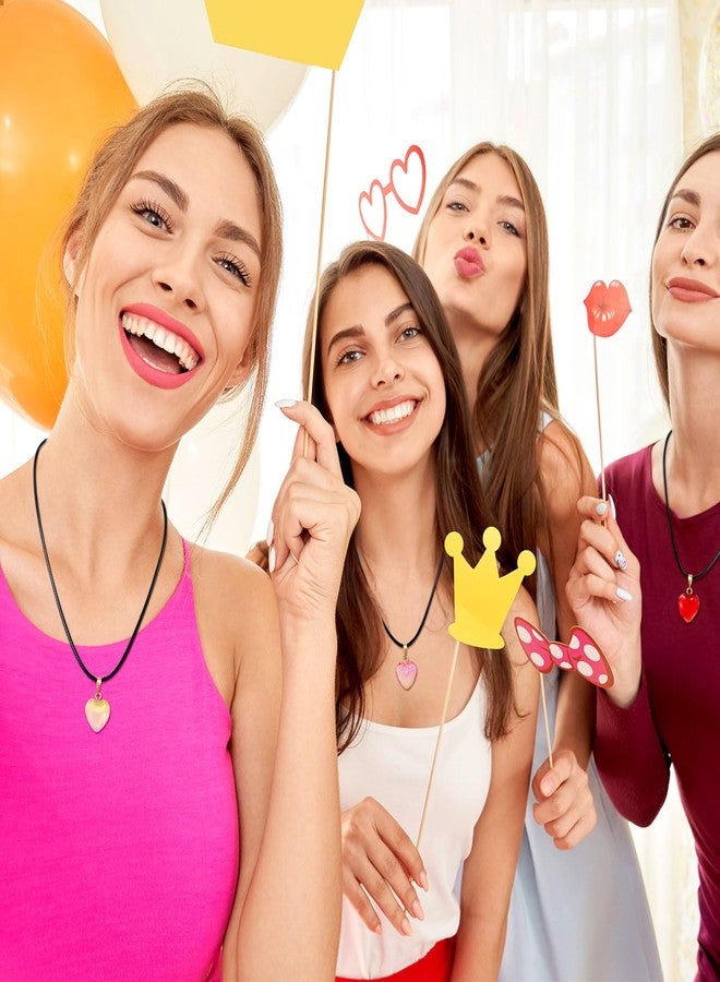 Omlisca Valentine Gifts 24 Pack Colorful Heart Shaped Pendant Necklace Birthday Party Favors Goodie Bags Filler for Women Party Supplies Wedding School Classroom Rewards Exchange - Image 5