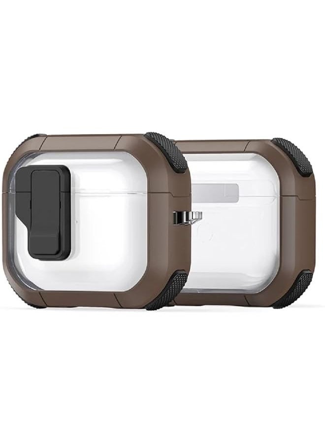 DUX DUCIS - Pecn Series Airpods Case Designed For Airpods 3 2021 Protective Wireless Charging Case Armor Earphone Cover With Keychain Khakiblack - Image 1