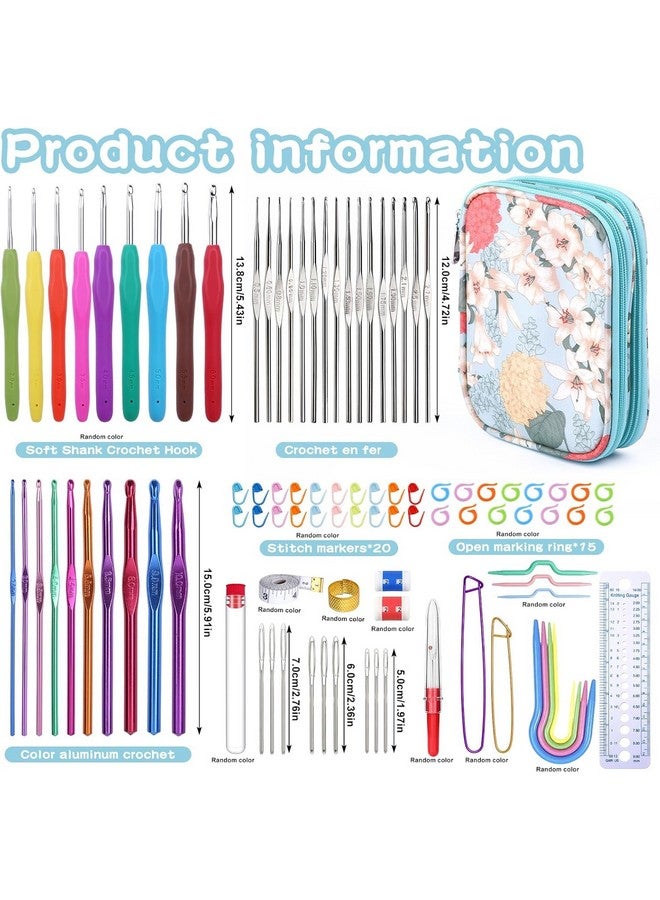Tusmad 96 Pack Crochet Hooks Set, Ergonomic Knitting Needle Weave Yarn Kits with Storage Case and Crochet Needle Accessories for Beginners and Experienced Crochet Hook Lovers Crochet kit, Multicolor - Image 2